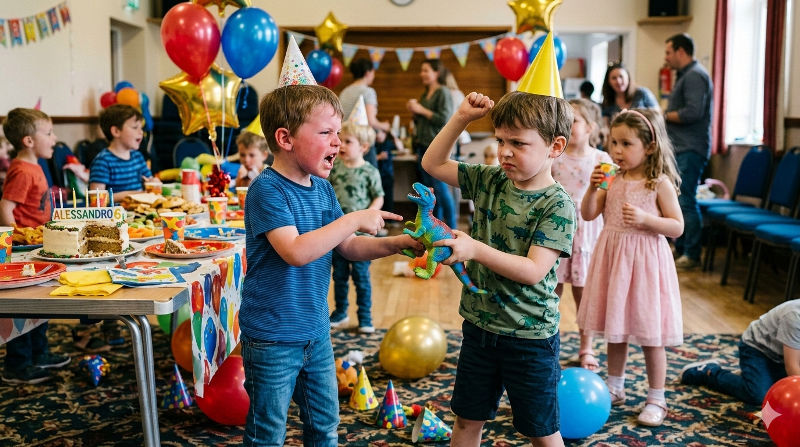 Come gestire una lite fra bambini durante una festa?